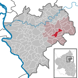 Läget för Katzenelnbogen i Rhein-Lahn-Kreis