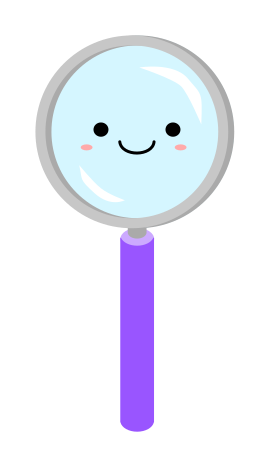 File:Kawaii magnifying glass clipart.svg