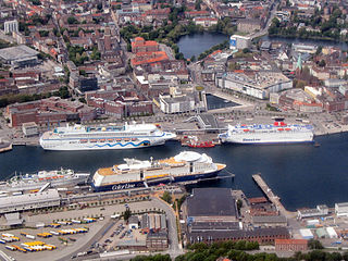 Port of Kiel Port for passenger and cargo shipping located in Kiel, Germany