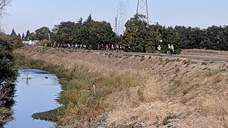 Bike to the Bay 2019 group on the Guadalupe River Trail on October 13, 2019 Kluft-photo-2019-10-13-Bike-to-the-Bay-SJBP.jpg