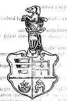 Чотиридольний герб Кмітів Чорнобильських за Бартошем Папроцьким
