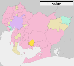 Kedudukan Kōta di wilayah Aichi