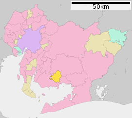 Lokasi Distrik Nukata di Prefektur Aichi