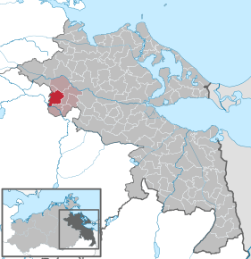 Poziția Kruckow pe harta districtului Vorpommern-Greifswald