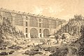 Kupferstich vom Bau, um 1850