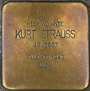 Stolperstein für Kurt Strauß