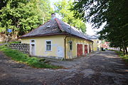 Čeština: Hospodářské objekty u domu Vodoléčba v Lázních Libverdě. This is a photo of a cultural monument of the Czech Republic, number: 20341/5-4383. Památkový katalog  · MIS  · hledat obrázky  · hledat seznamy  · Wikidata This image was uploaded as part of Wiki Loves Monuments 2014. Afrikaans ∙ Alemannisch ∙ azərbaycanca ∙ Bahasa Indonesia ∙ Bahasa Melayu ∙ Bikol Central ∙ bosanski ∙ brezhoneg ∙ català ∙ čeština ∙ Cymraeg ∙ dansk ∙ davvisámegiella ∙ Deutsch ∙ eesti ∙ English ∙ español ∙ Esperanto ∙ euskara ∙ français ∙ Frysk ∙ Gaeilge ∙ galego ∙ hrvatski ∙ Ido ∙ italiano ∙ latviešu ∙ Lëtzebuergesch ∙ Malagasy ∙ magyar ∙ Malti ∙ Nederlands ∙ norsk ∙ norsk nynorsk ∙ norsk bokmål ∙ polski ∙ português ∙ português do Brasil ∙ română ∙ shqip ∙ sicilianu ∙ slovenčina ∙ slovenščina ∙ suomi ∙ svenska ∙ Tagalog ∙ Türkçe ∙ Yorùbá ∙ Zazaki ∙ Ελληνικά ∙ беларуская ∙ беларуская (тарашкевіца) ∙ български ∙ кыргызча ∙ македонски ∙ русский ∙ српски / srpski ∙ українська ∙ ქართული ∙ հայերեն ∙ नेपाली ∙ हिन्दी ∙ বাংলা ∙ മലയാളം ∙ ไทย ∙ 한국어 ∙ +/−