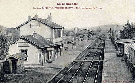 Vue d'ensemble de la gare vers 1900.