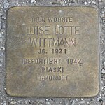 Landshut Stolperstein Wittmann, Luise Lotte.jpg