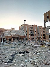 Разрушени сгради през 2017 г., резултат от войната в Либия