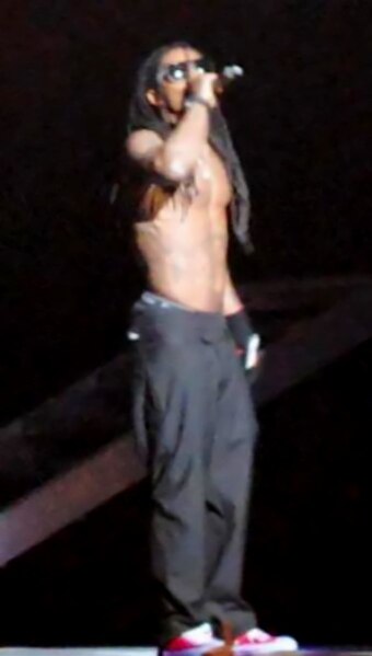 Lil Wayne performing in concert at Rogers Arena in Vancouver, Canada, January 2009