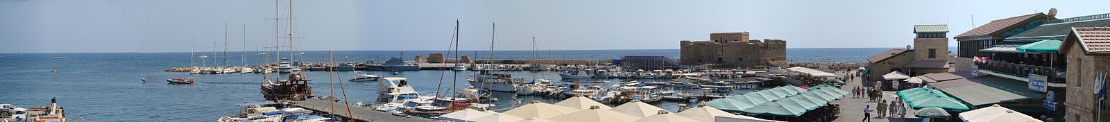 Panorama des Hafens von Paphos