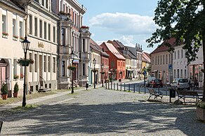 Marktplatz und Straße des Friedens in Lindow