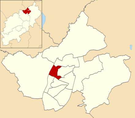 Location of Lodge Park ward