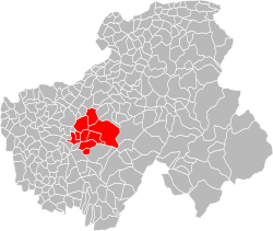 Location of the CC du Pays de Fillière in the Haute-Savoie department