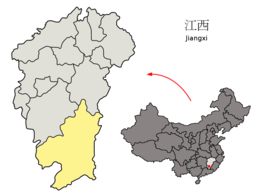 Kaart van Ganzhou
