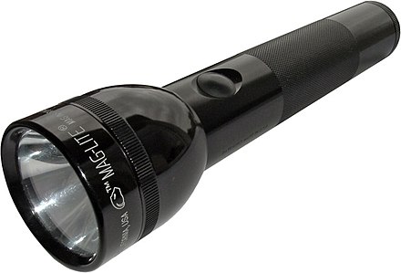 A Maglite 2 D cell flashlight