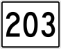 State Route 203 маркер