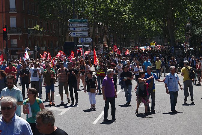 Français : Manifestation contre la loi travail à Toulouse, le 23 juin 2016 English: Demonstration against French labour law in Toulouse, June 23, 2016