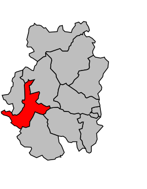 Kanton na mapě arrondissementu Villefranche-sur-Saône