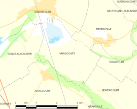 Mapa obce Variscourt