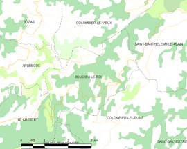 Mapa obce Boucieu-le-Roi