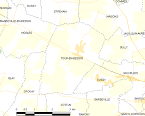 Poziția localității Tour-en-Bessin