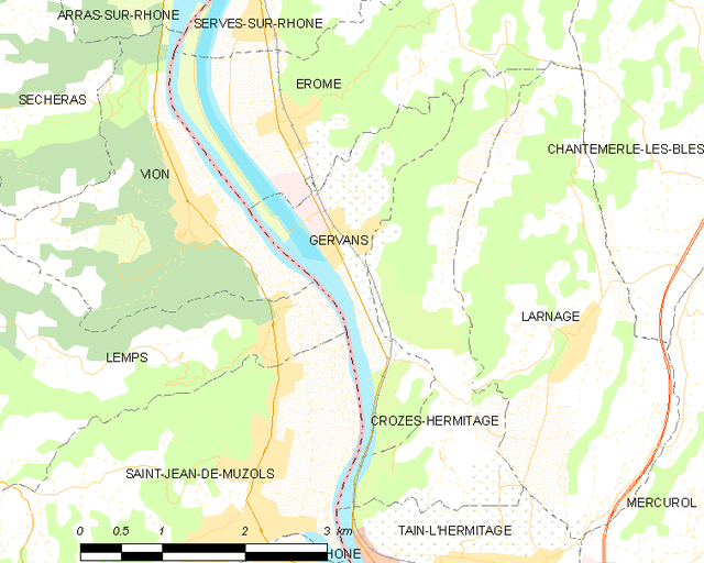 Gervans - Localizazion