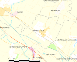 Mapa obce Villenouvelle