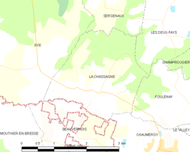 Mapa obce La Chassagne