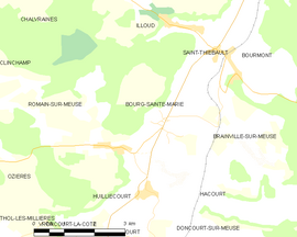 Mapa obce Bourg-Sainte-Marie