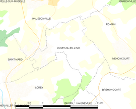Mapa obce Domptail-en-l’Air
