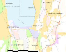 Mapa obce Viviers-du-Lac