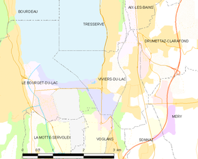 Poziția localității Viviers-du-Lac