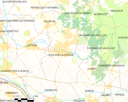 Kart over L’Isle-sur-la-Sorgue