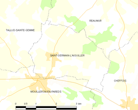 Mapa obce Saint-Germain-l’Aiguiller