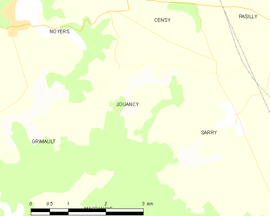 Mapa obce Jouancy