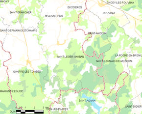 Poziția localității Saint-Léger-Vauban