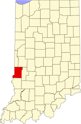 Locatie van Vigo County in Indiana