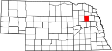 Harta e Stanton County në Nebraska
