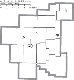 Map of Noble County Ohio Highlighting Summerfield Village.png