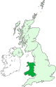 Mapa de Gales