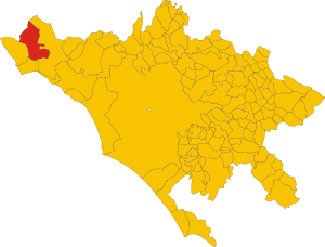Map of comune of Allumiere (province of Rome, region Lazio, Italy).svg