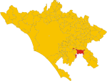 Map of comune of Artena (province of Rome, region Lazio, Italy).svg