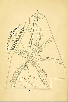 Map of the Town of Kirkland from 1874