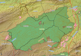 Mapa del Parque Natural Serra Mariola