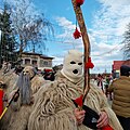 Masked dancers on New Year, in Suceava county, Romania
