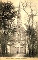La chapelle Notre-Dame-de-Bon-Secours à Montmélian, commune de Mortefontaine (60). Elle fut construite entre 1856 et 1864 dans un style néo-gothique afin de remplacer la chapelle 'provisoire', mais démolie en 1978. Début XXe siècle.