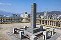 甲府城天守台の明治天皇記念碑