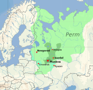 Пашырэнне тэрыторыі Вялікага княства Маскоўскага з 1390 па 1521 год